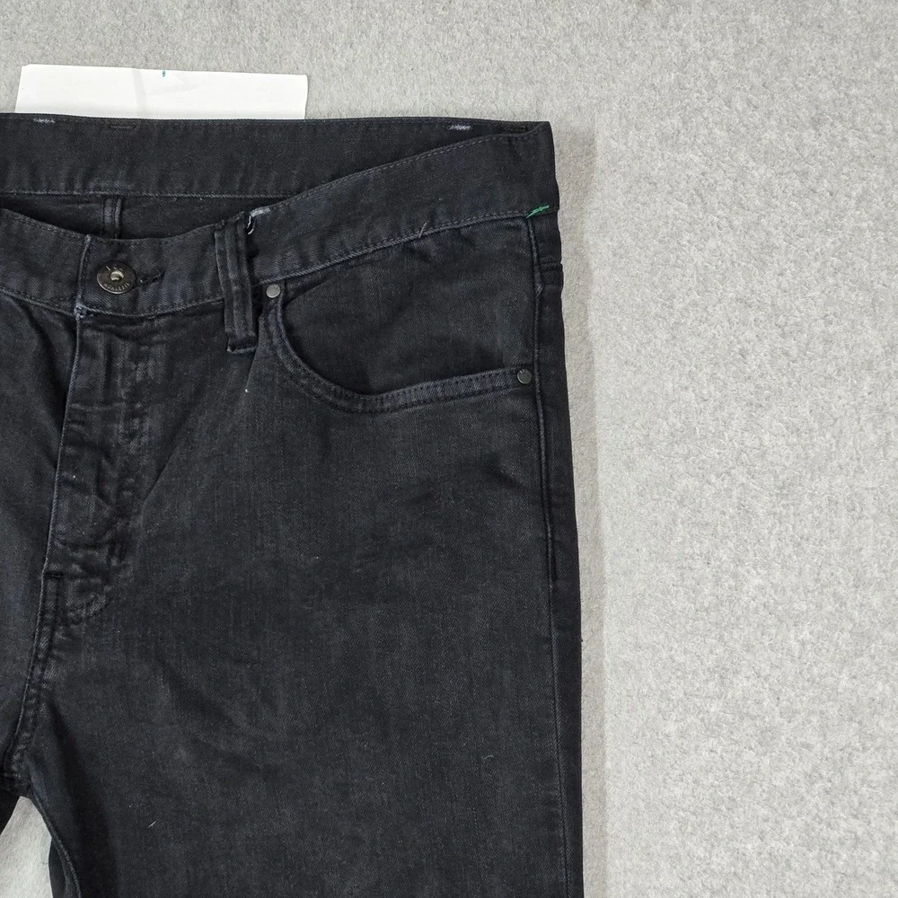 Fox Men Jeans Black 34 Denim Skinny 31.5